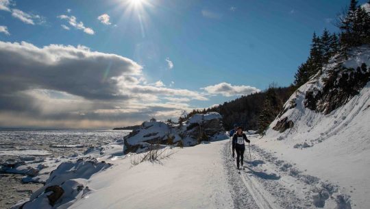 marathon de ski neiges viree nordique de charlevoix fleuve quebec glaces soleil
